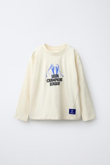 UEFA CHAMPIONS LEAGUE ® PRINT T-SHIRT - Ecru by Zara