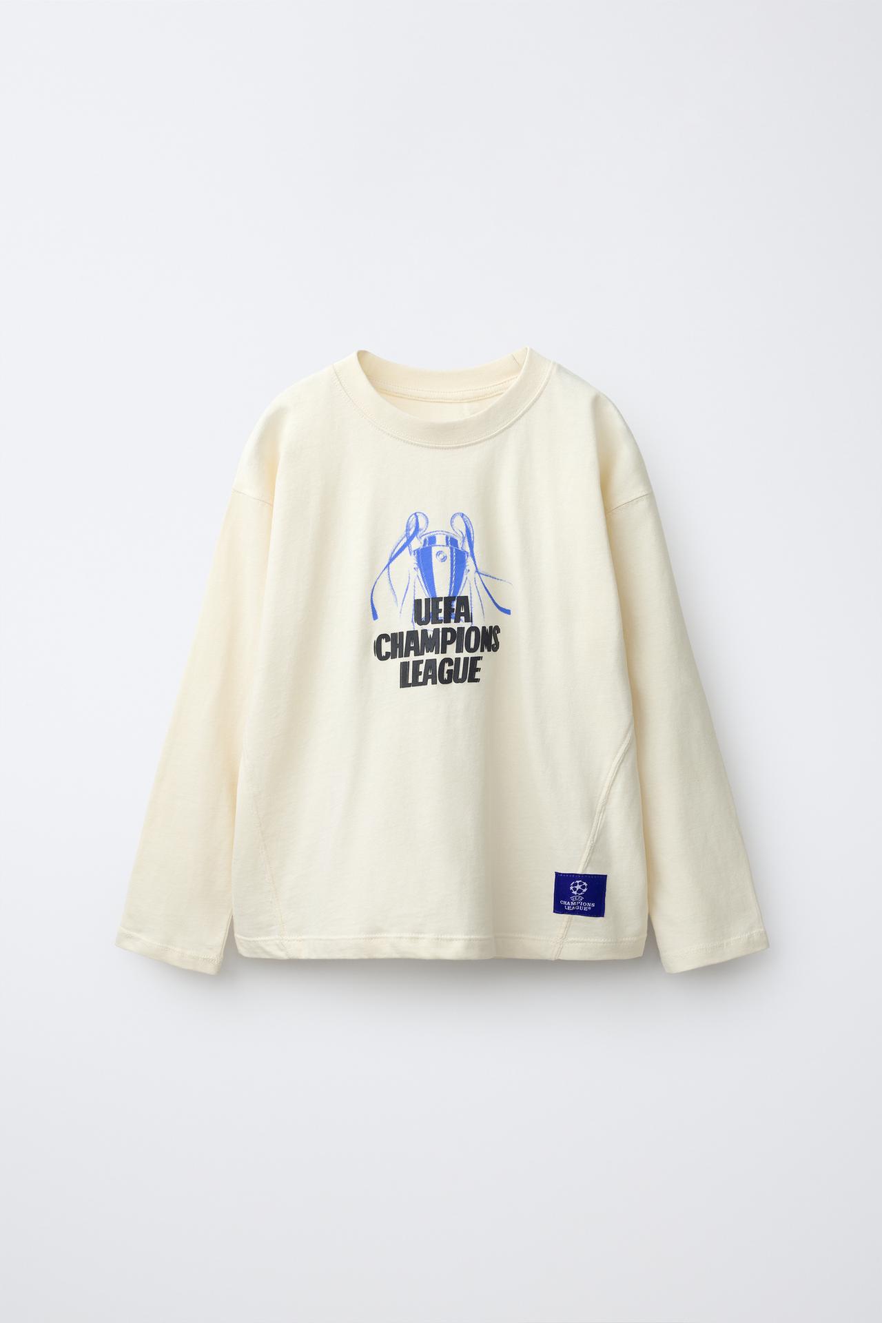 UEFA CHAMPIONS LEAGUE® PRINT T-SHIRT — Ecru