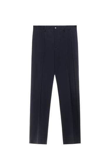 100% WOOL SUIT TROUSERS - Navy blue by Zara