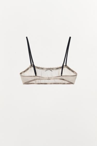 BRALETTE NŒUD CONTRASTÉ - Écru de Zara - Image 3