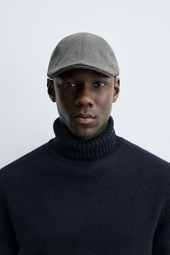 HOUNDSTOOTH FLANNEL BERET