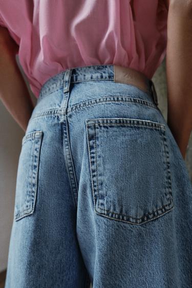 JEAN Z1975 BARREL TAILLE NORMALE AVEC PLI REPASSÉ - Bleu moyen de Zara - Image 6