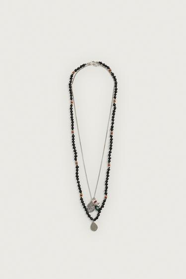 Zara MIXED BEADED NECKLACE PACK OF 2 - Multicolored