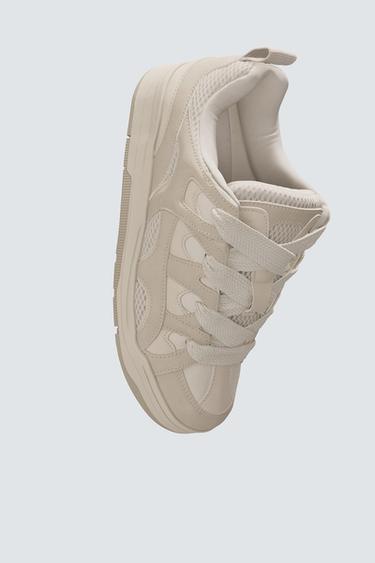 TENNIS À LACETS MAXI - Beige de Zara - Image 2