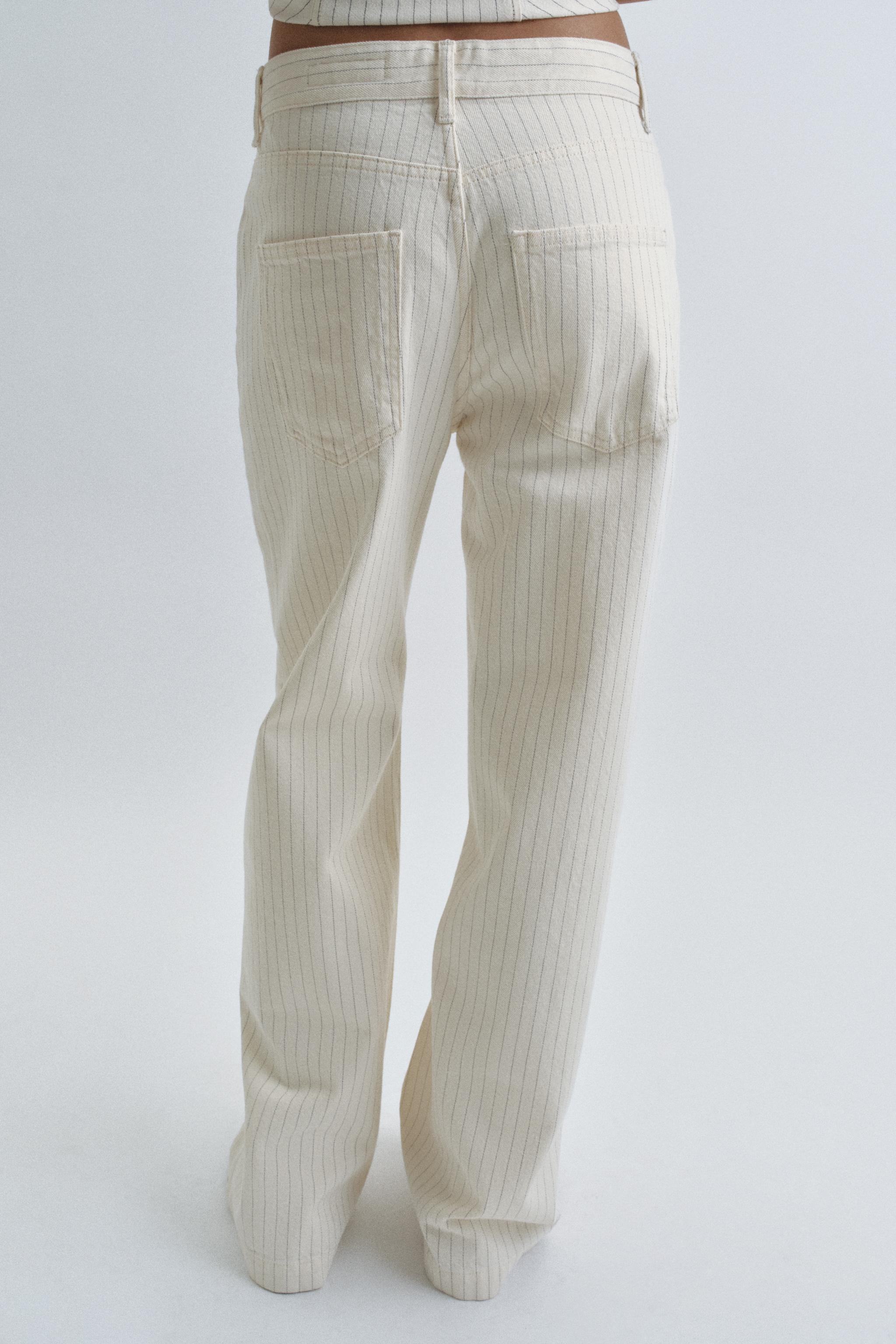 ZW COLLECTION WIDE LEG ÇİZGİLİ YÜKSEK BEL JEAN - Görsel 3