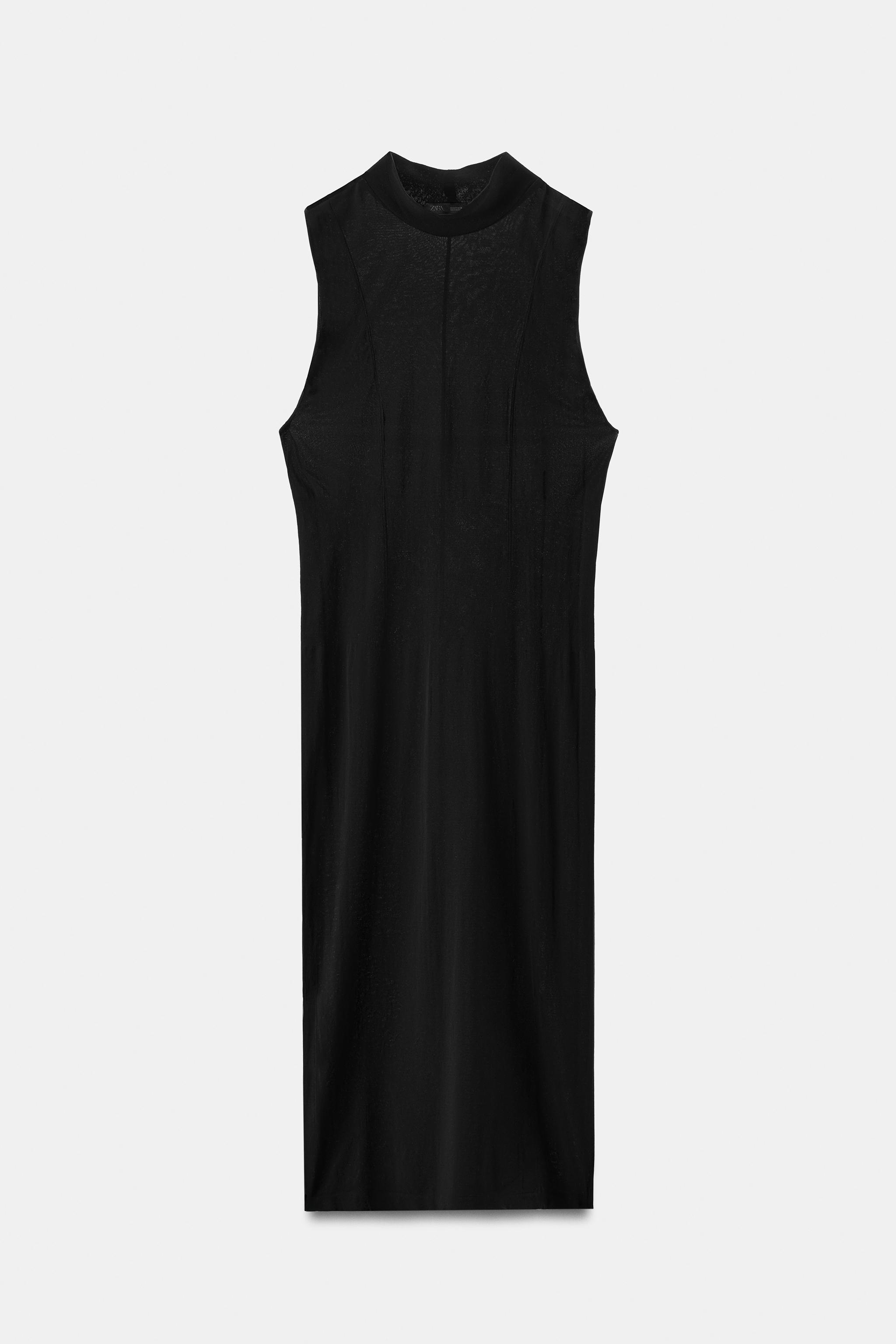 Zara Dikişsiz Midi Elbise görsel 4