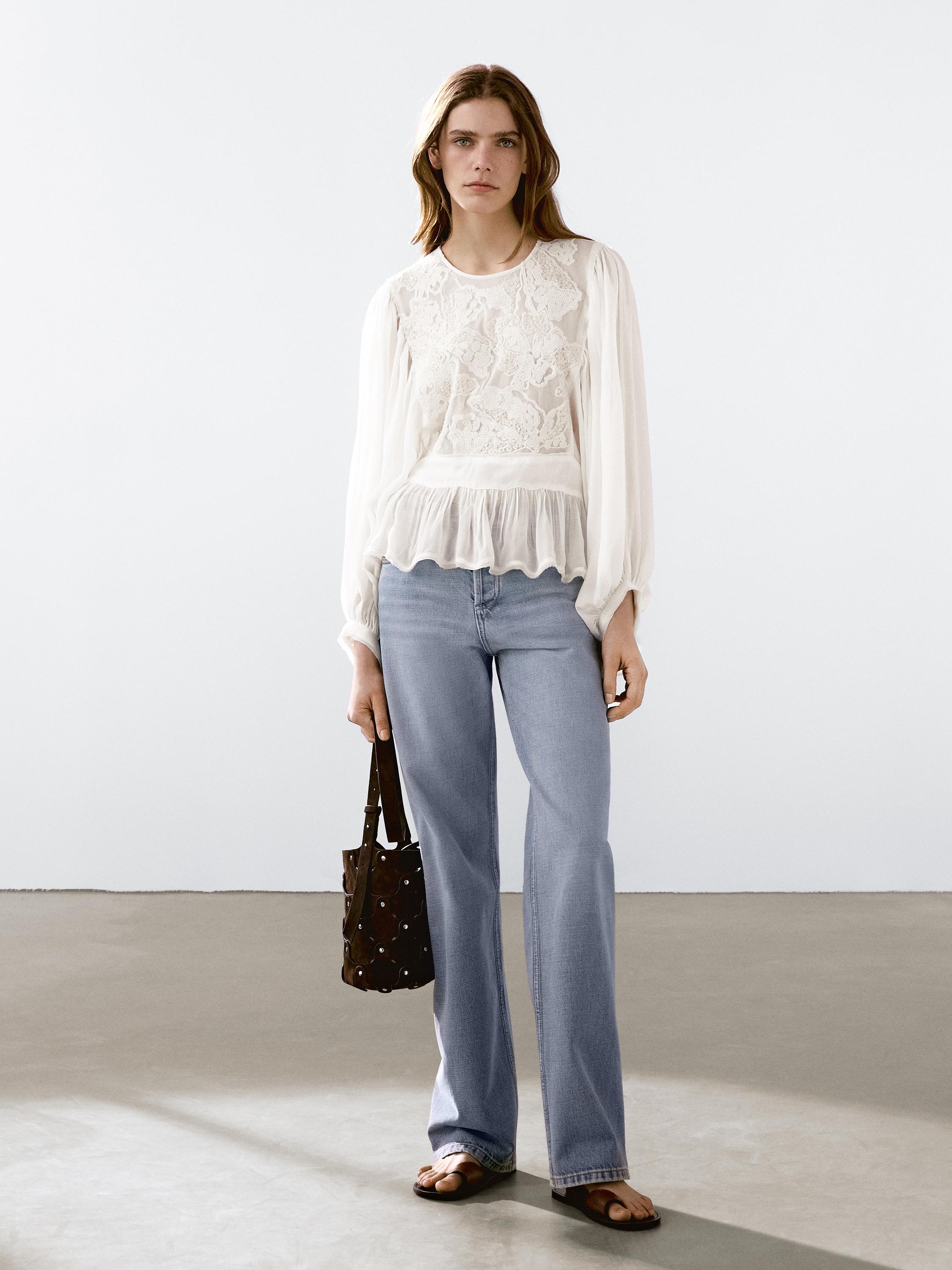 zara peplum blouse