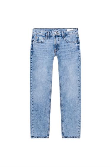 Zara ZW COLLECTION MID-RISE CIGARETTE JEANS - Light blue