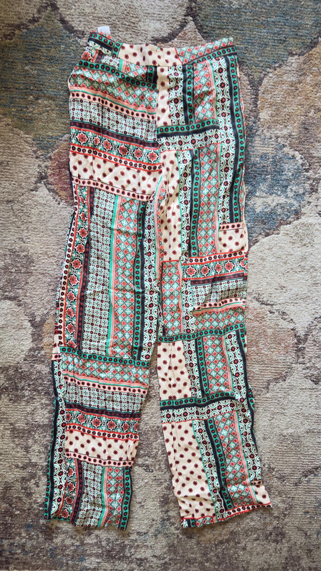PRINTED WIDE LEG PANTS - Image 6