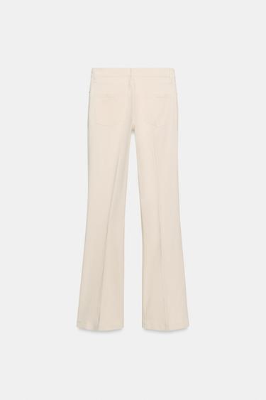 ZW COLLECTION MID-WAIST BOOTCUT JEANS - Ecru by Zara - Image 6