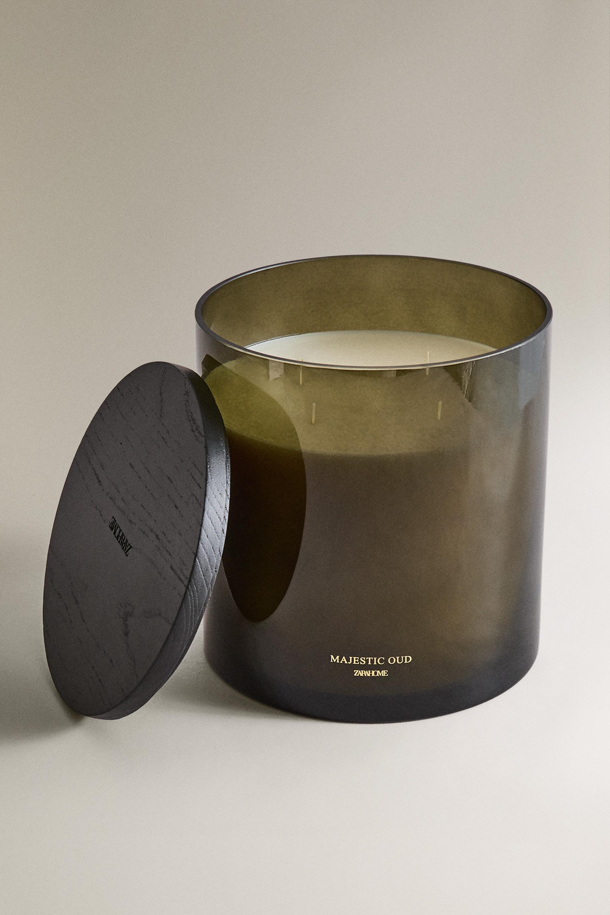 (2 KG) MAJESTIC OUD SCENTED CANDLE — Dark brown