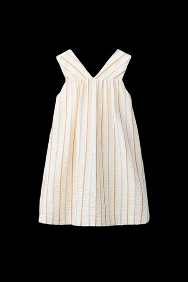 STRIPED DRESS - Ecru / Blue by Zara