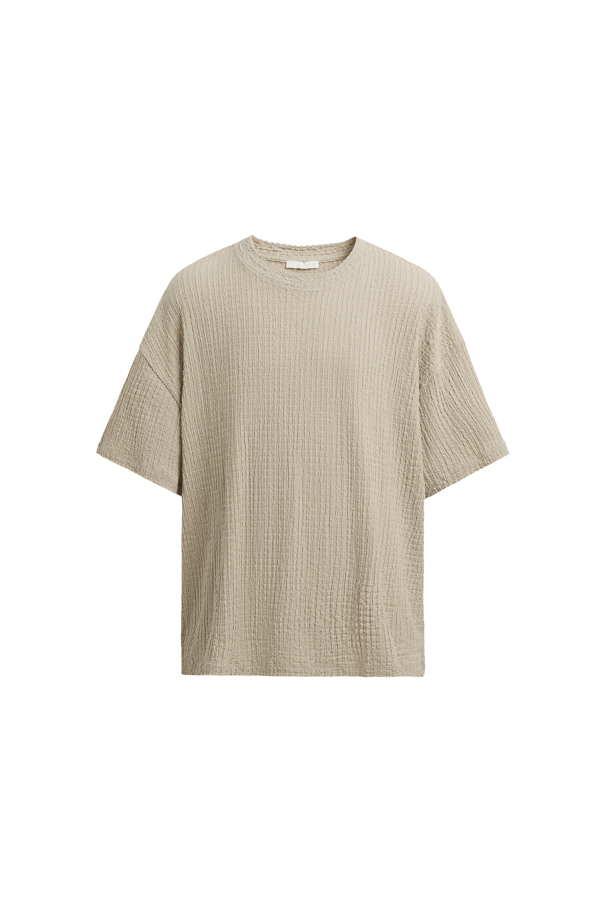 IRREGULAR TEXTURED T-SHIRT SECOND HAND | Zara Preowned