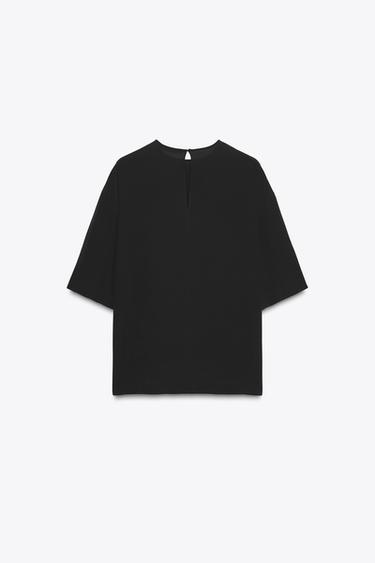 TOP 100% SILK ZW COLLECTION LIMITED EDITION - Black by Zara - Image 6