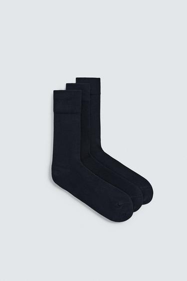 LOT DE 3 CHAUSSETTES LÉGÈRES - Bleu marine de Zara
