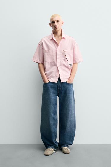 COMBINED RELAXED FIT SHIRT - Pink by Zara