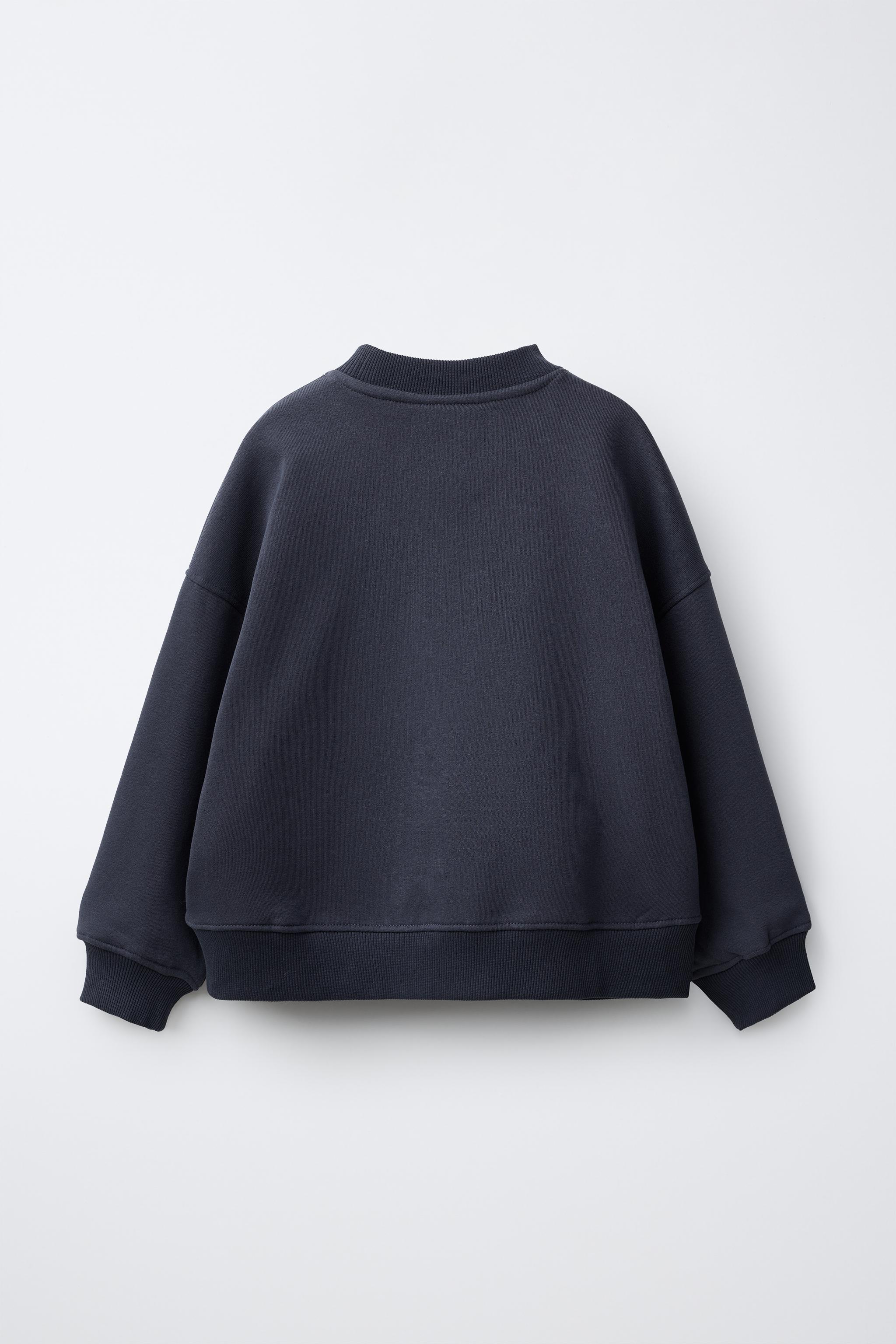 DOG PRINT SWEATSHIRT — Blue