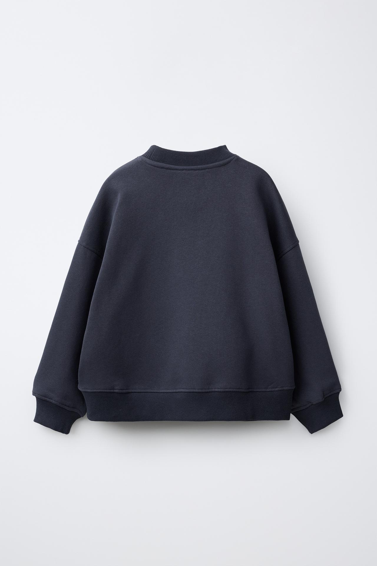 DOG PRINT SWEATSHIRT — Blue