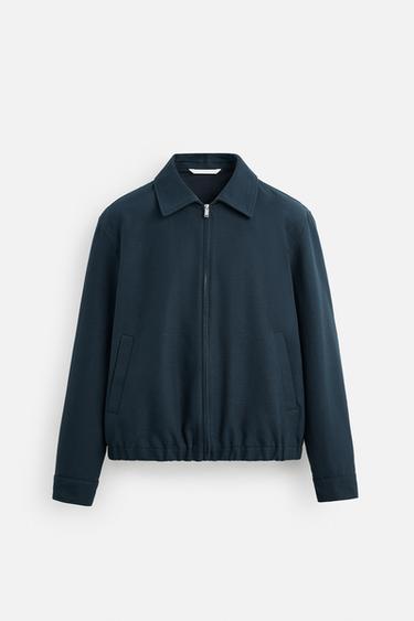 COTTON TEXTURED JACKET - Bluish by Zara