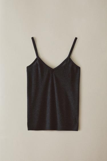 WOOL AND SILK TOP - Grey by Zara - Image 4