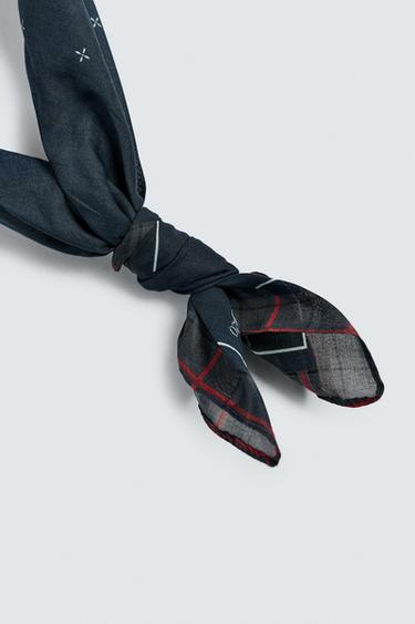 GEOMETRIC PRINT BANDANA - Blue by Zara - Image 2