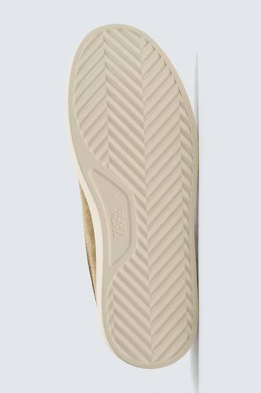 BASKET EN CUIR - Marron sable de Zara - Image 6