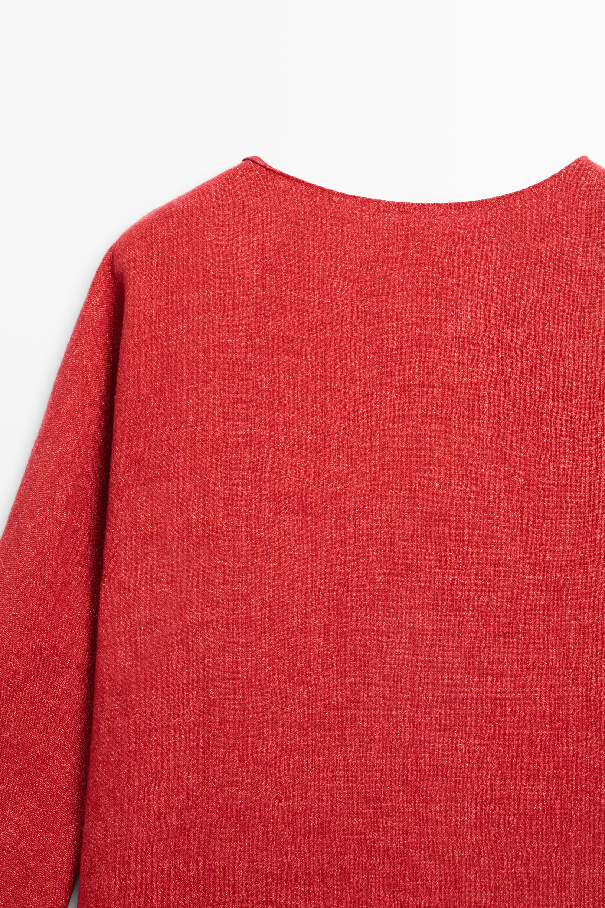 Long sleeve mini dress — Magenta