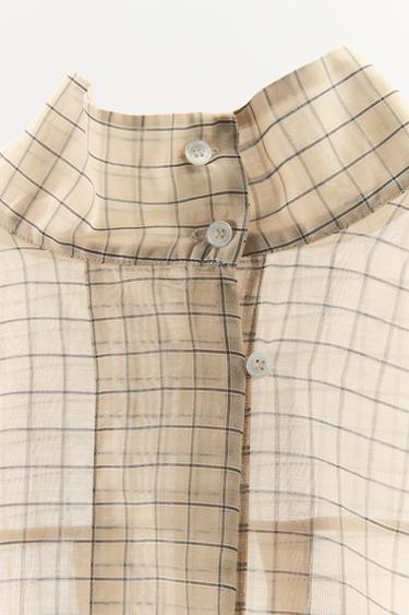 CHECK SHIRT - Ecru by Zara - Image 7
