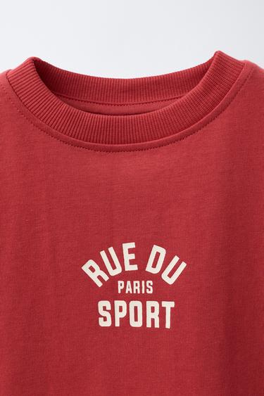 JOGGING SLOGAN T-SHIRT - Red by Zara