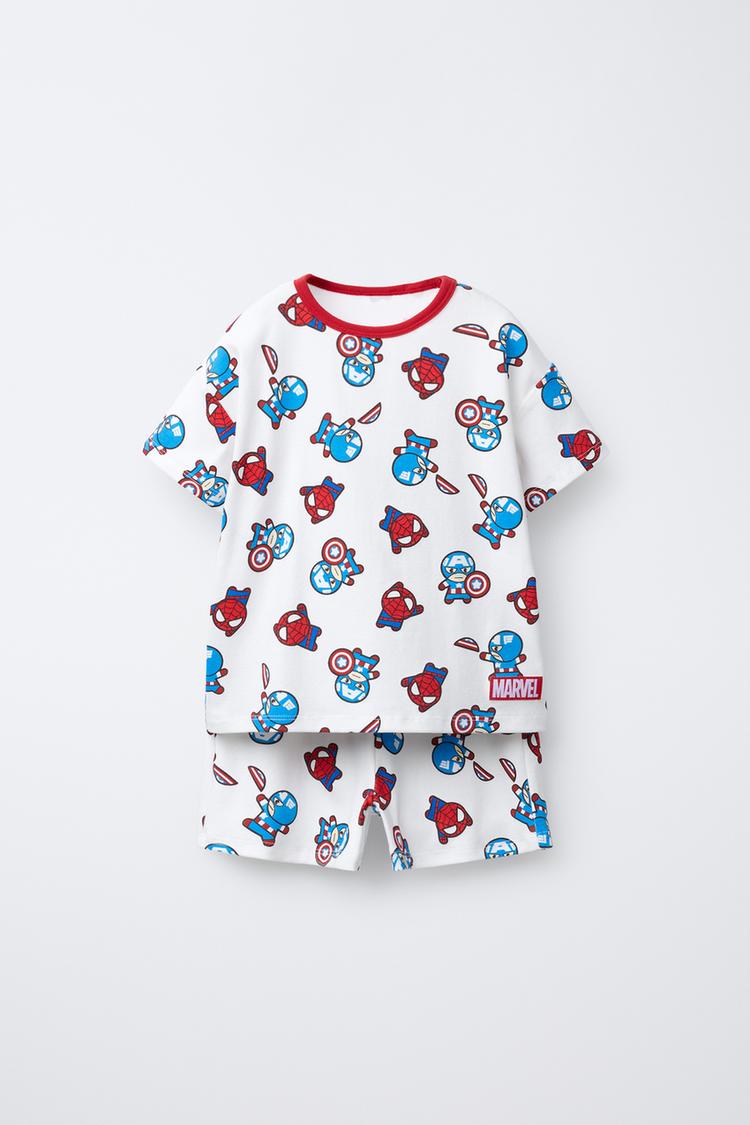 2-6 AÑOS/ PIJAMA CAPITÁN AMÉRICA © MARVEL Blanco ZARA Mexico