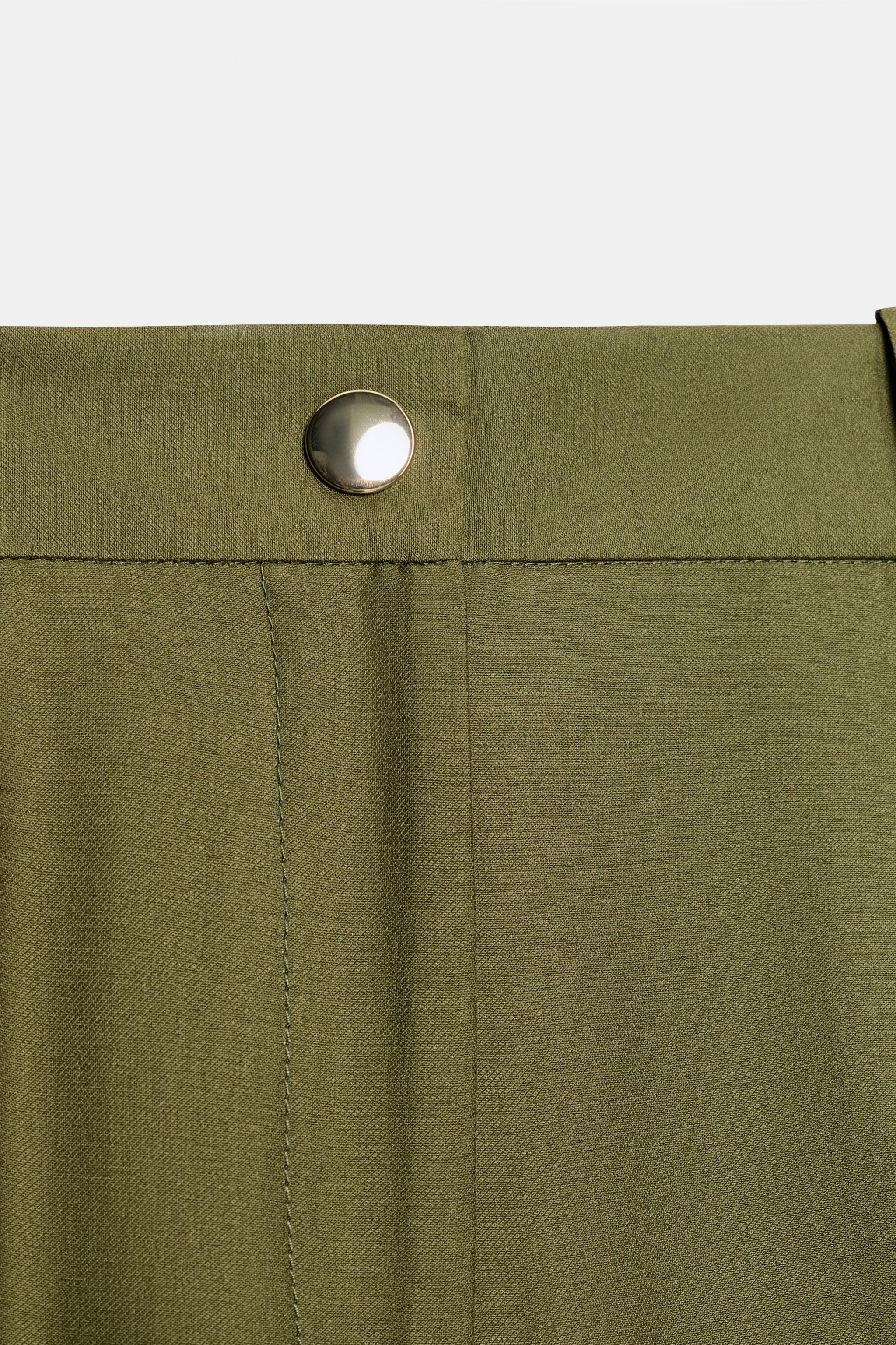 Женские брюки Zara HIGH-RISE STRAIGHT-LEG TROUSERS — фото 11