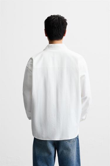 OVERSIZE FIT OXFORD SHIRT - White by Zara - Image 2