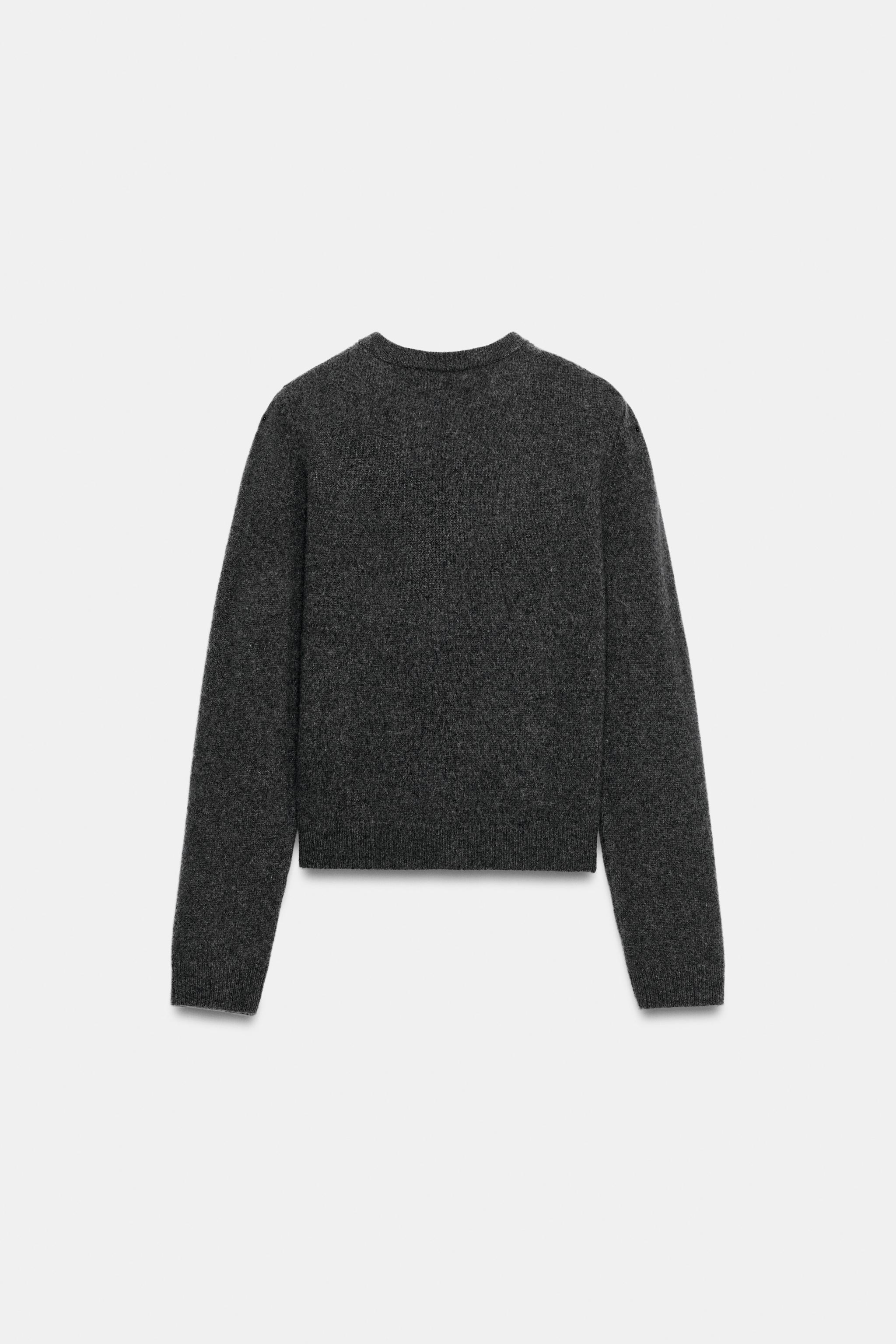 Женские куртки Zara CASHMERE AND WOOL BUTTON-UP JACKET — фото 5