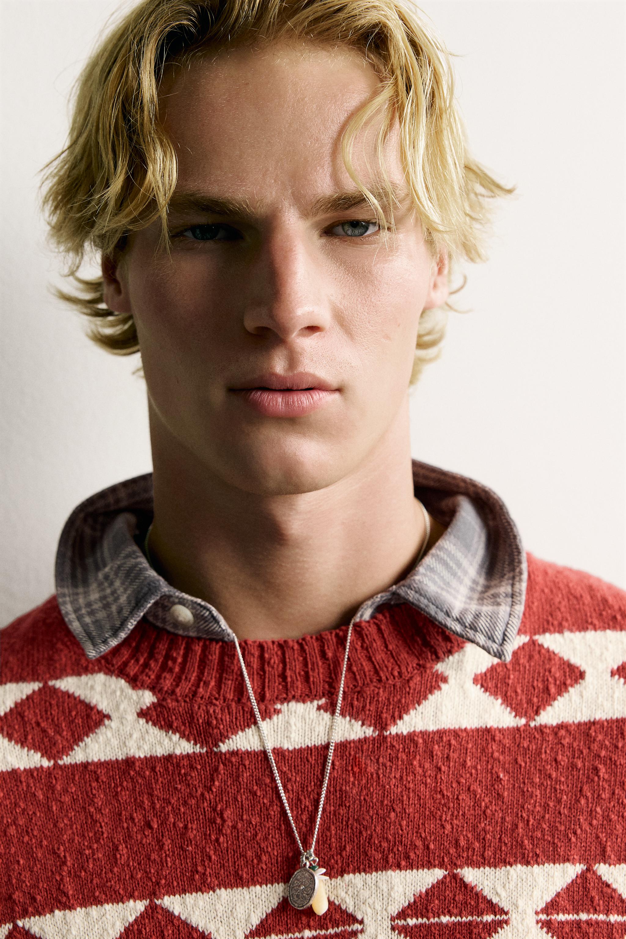GEOMETRIC JACQUARD RELAXED FIT JUMPER