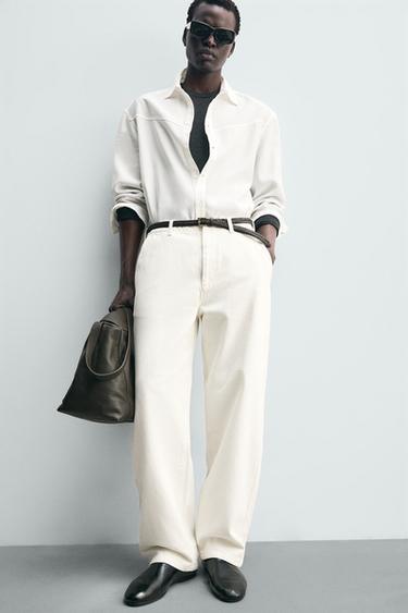 CHEMISE WESTERN FLUIDE - Écru de Zara - Image 5