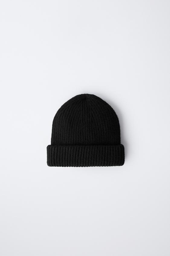 BASIC KNIT BEANIE - Black by Zara - Image 0