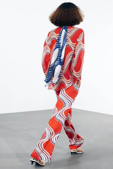 ZW COLLECTION PRINTED SHIRT WITH BOW - Multicoloured by Zara - Image 4