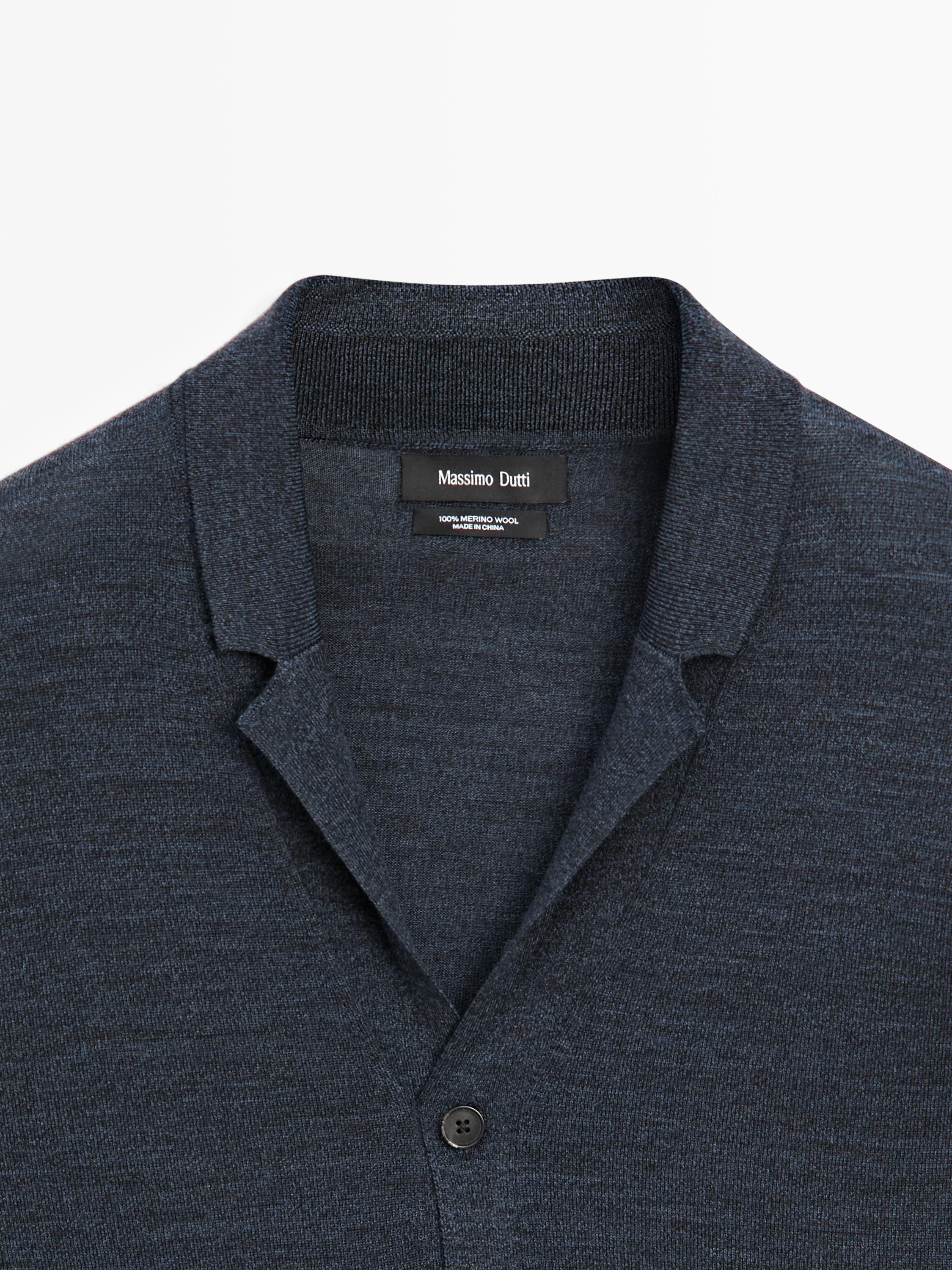 Cardigan en laine avec col à revers