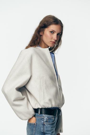 BLOUSON BOMBER SOFT - Écru de Zara - Image 2