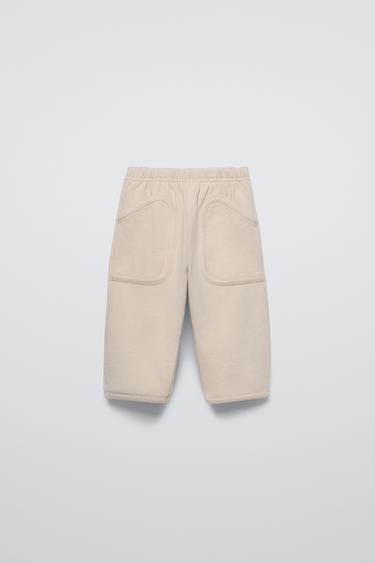 Zara PLAIN POCKETS PANTS - Stone - Image 0