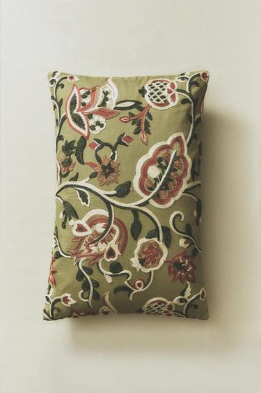 HOUSSE DE COUSSIN BRODERIE - Vert chiné de Zara - Image 5