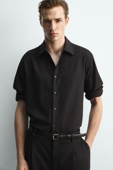 CINTURÓN PIEL LIMITED EDITION - Negro de Zara - Imagen 0
