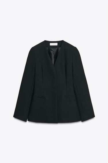 BLAZER ENTALLADA SIN SOLAPA - Negro de Zara