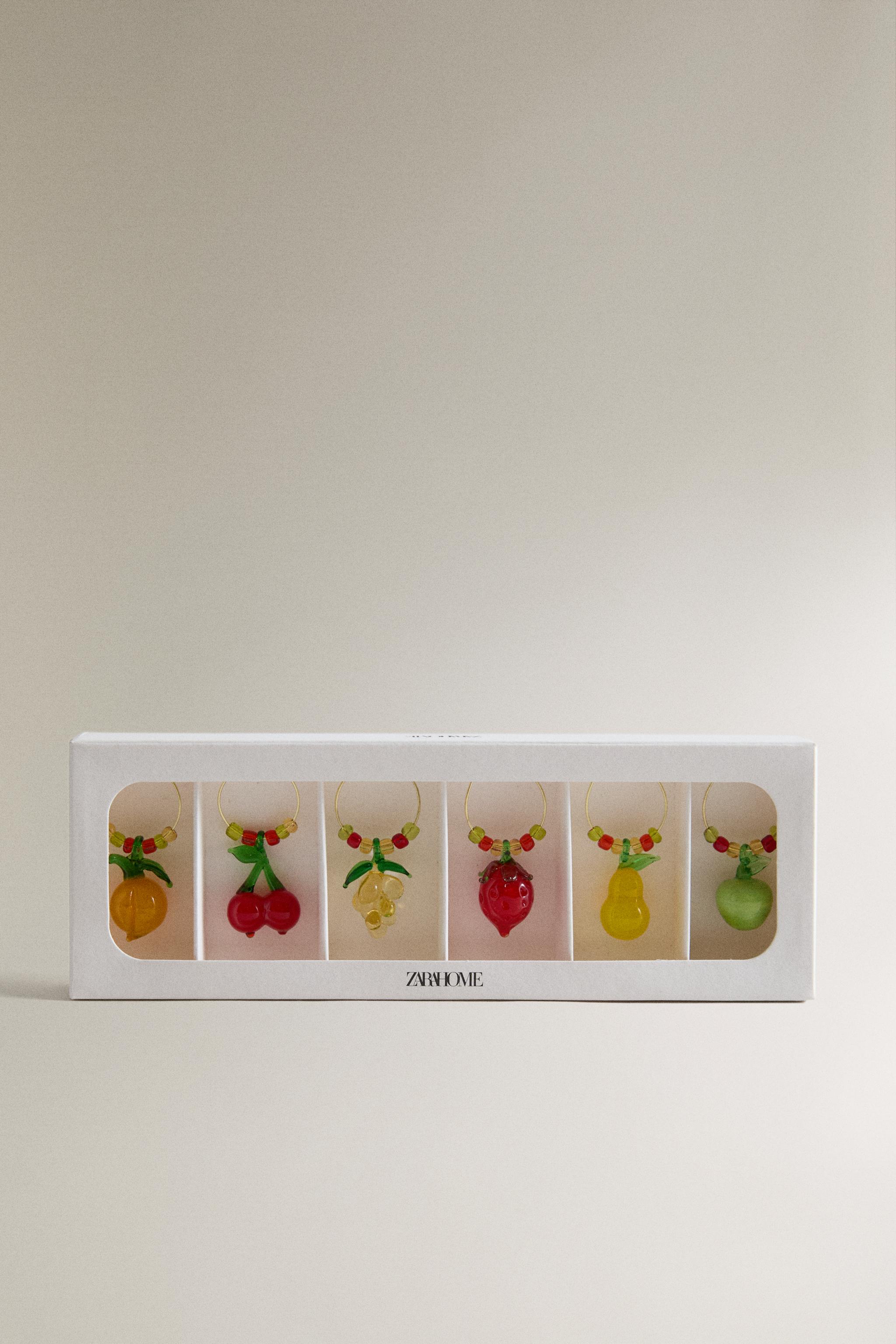 Zara PACK OF FRUIT GLASS CHARMS (PACK OF 6) — фото 4