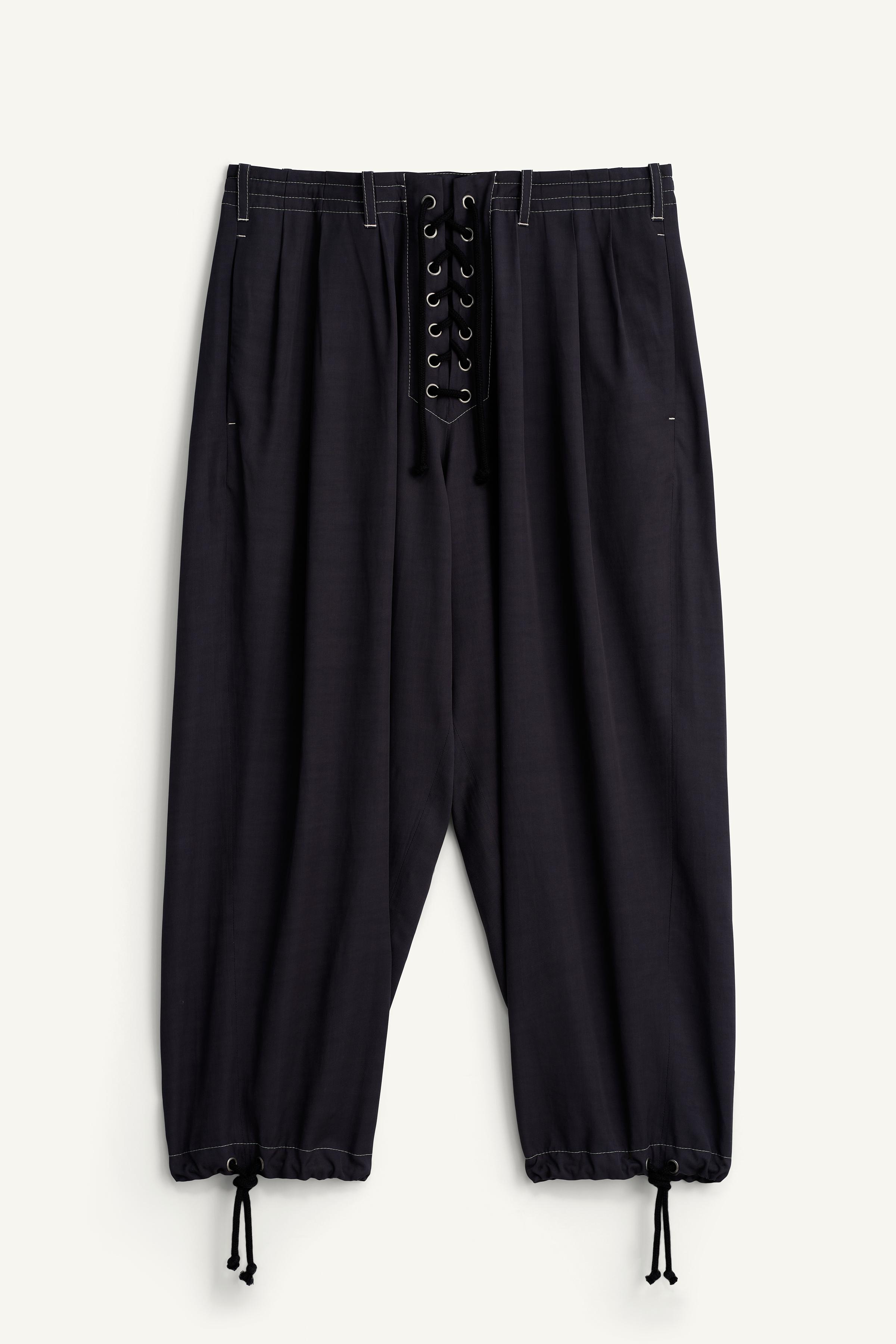 PANTALON FLUIDE À LACETS