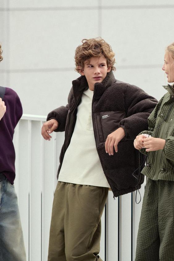 COMBINED PADDED FLEECE JACKET -  by Zara - Image 0