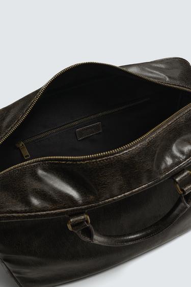 SAC DE VOYAGE CRAQUELÉ - Marron de Zara - Image 6