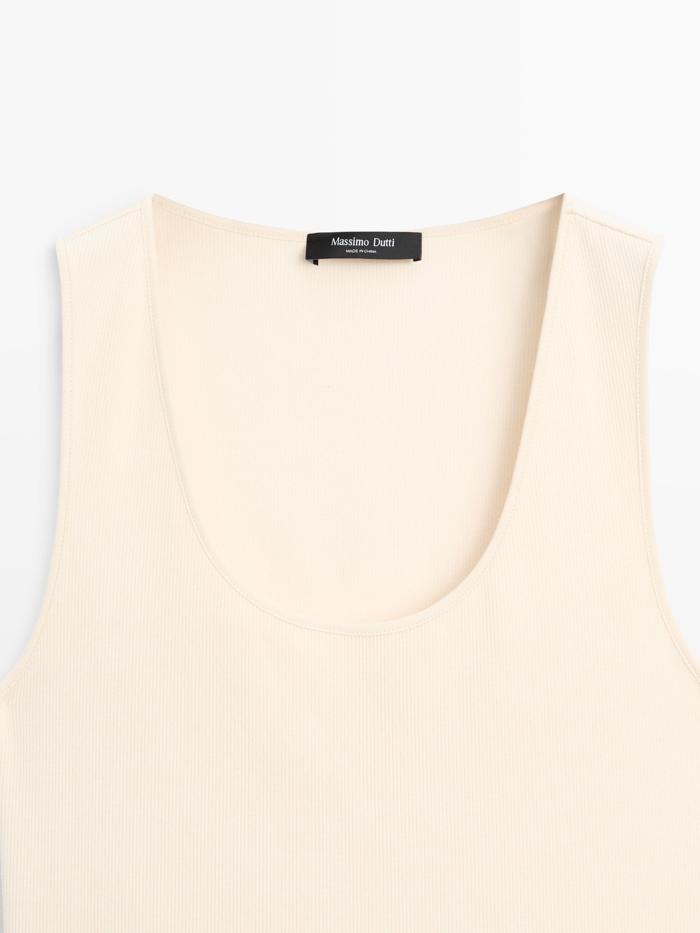 Cotton blend dress with contrast poplin