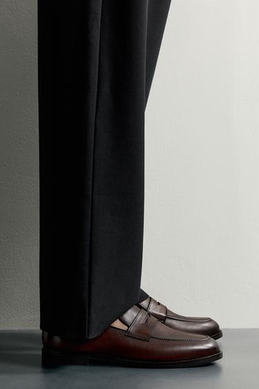MOCASÍN PIEL ANTIFAZ - Marrón de Zara - Imagen 0
