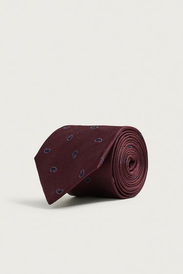 CORBATA 100% SEDA - Granate de Zara - Imagen 0